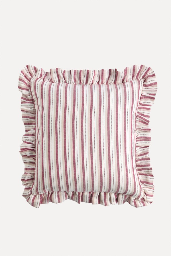 Linen Blend Striped Cushion