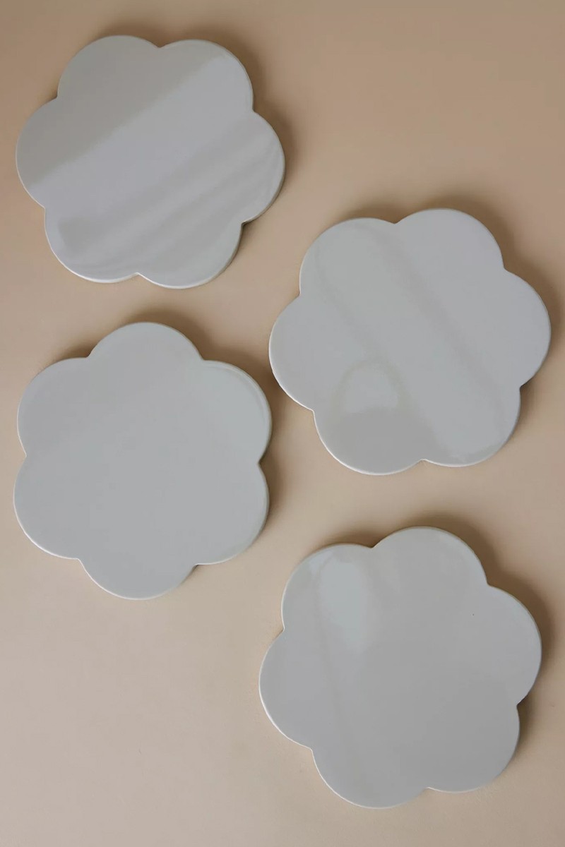 Set Of 4 Scallop Coasters from Addison Ross