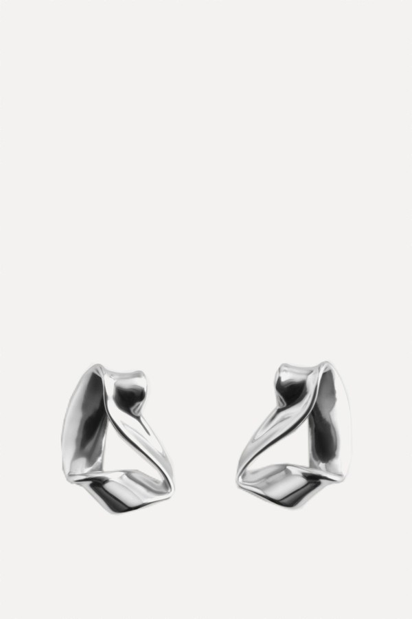 Twisted Ribbon Stud Earrings 