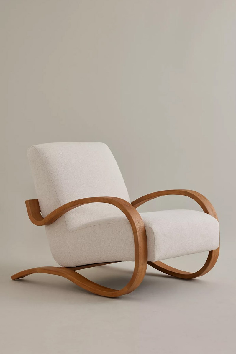 Herbin Linen Lounge Chair from Anthropologie