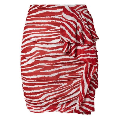 Jerine Ruffled Zebra Print Chiffon Mini Skirt from Isabel Marant Étoile