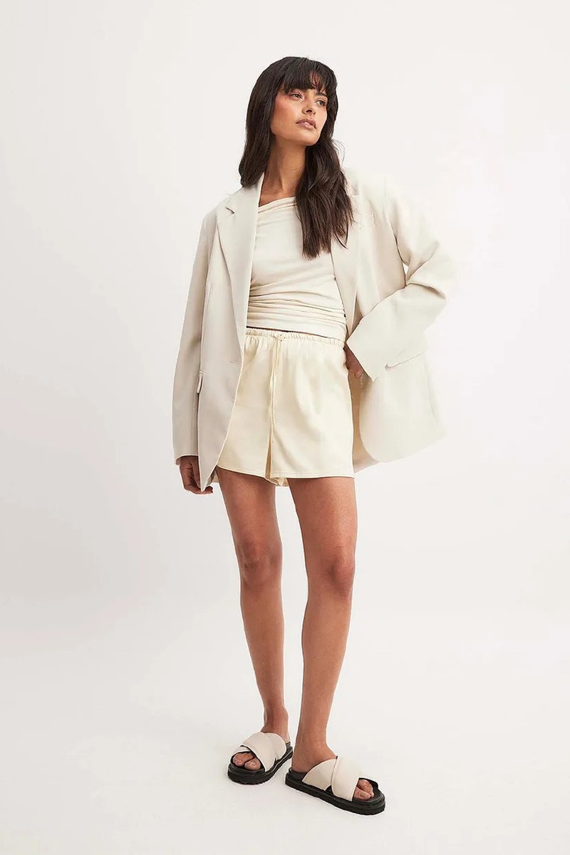 Satin Loose High Waist Shorts