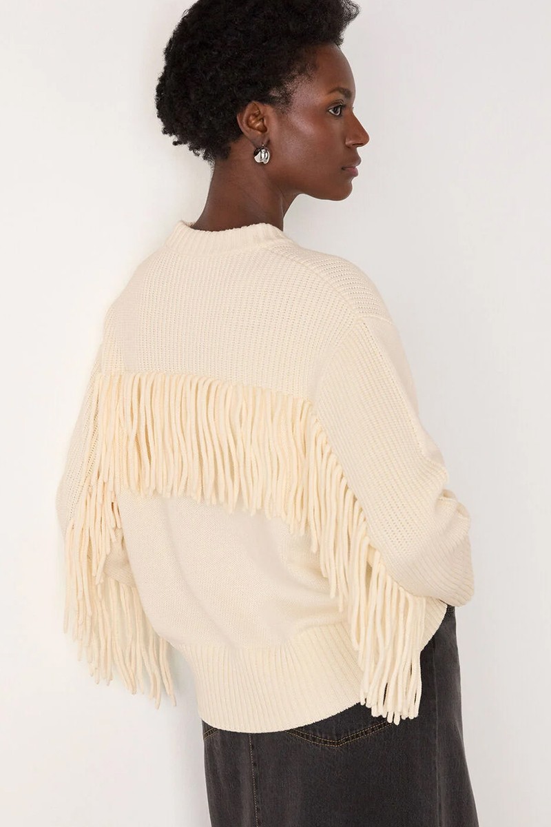 Fringe Rib Detail Cotton Knit from Whistles