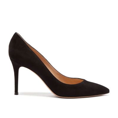 Gianvito 85 Point-Toe Suede Pumps from Gianvito Rossi