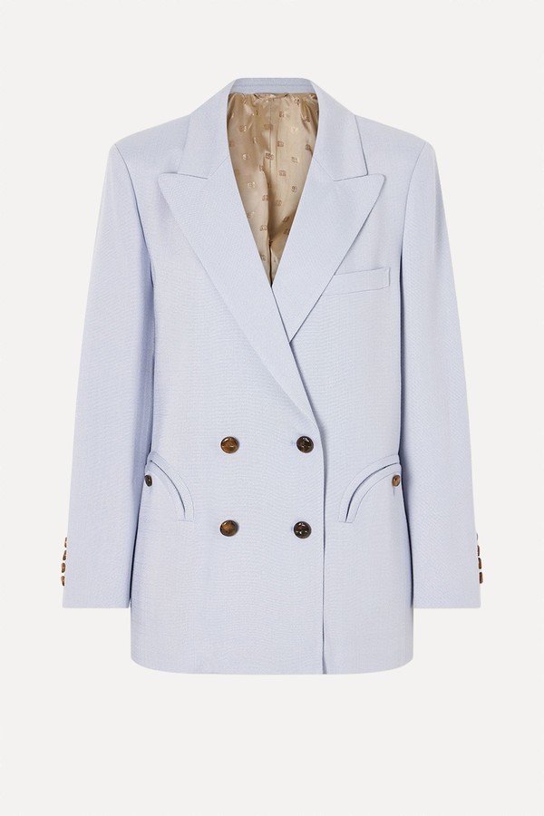 Vezon Double-Breasted Woven Blazer from Blazé Milano