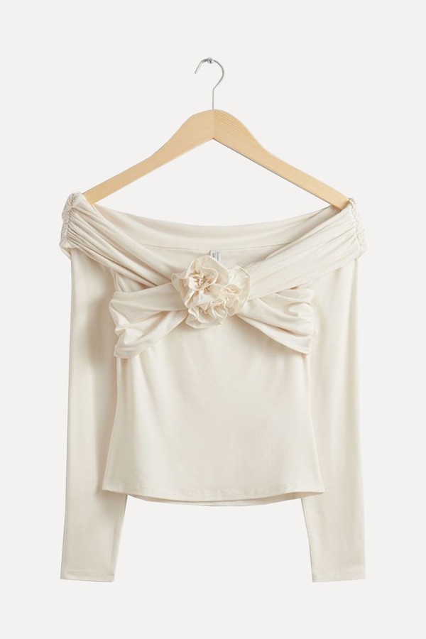 Ruched Off-Shoulder Top from & Other Stories
