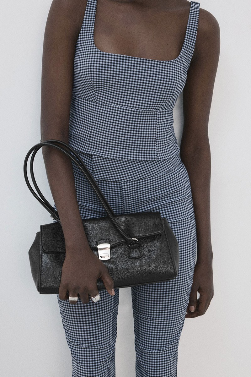 Gingham Cropper Trousers from Mango