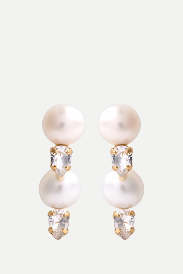 Faux Pearl Stud Earrings from SIMONE ROCHA