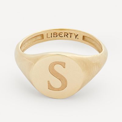 Gold Initial Liberty Signet Ring from Liberty
