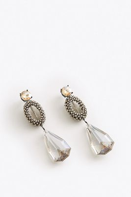 Glass Teardrop Earrings from Uterque