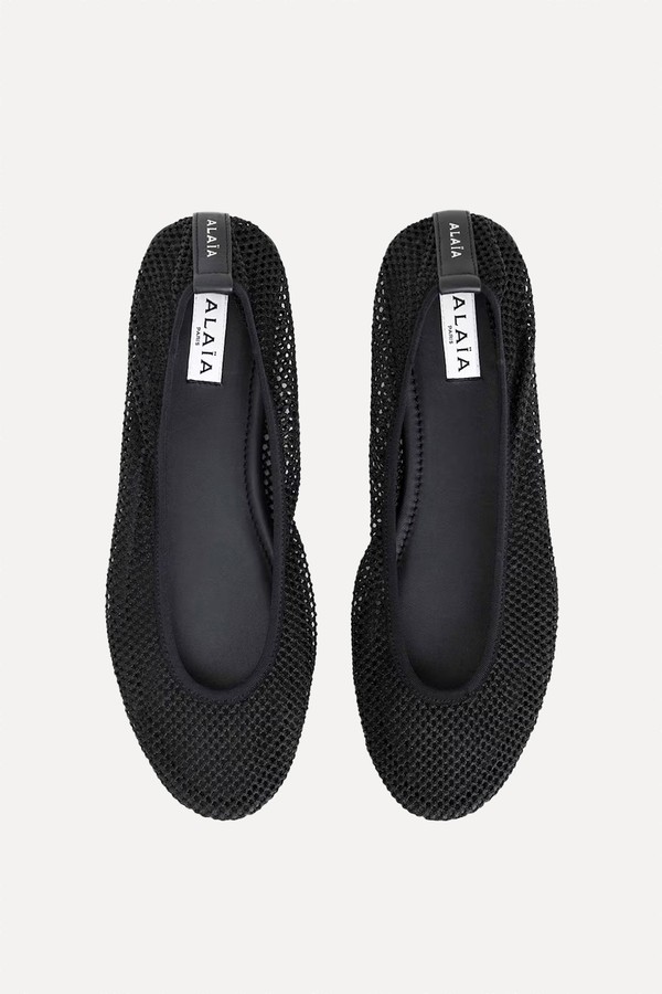 Mesh Slip-On Ballet Flats from Alaïa