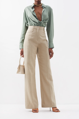 Sauge High-Rise Linen Trousers from Jacquemus