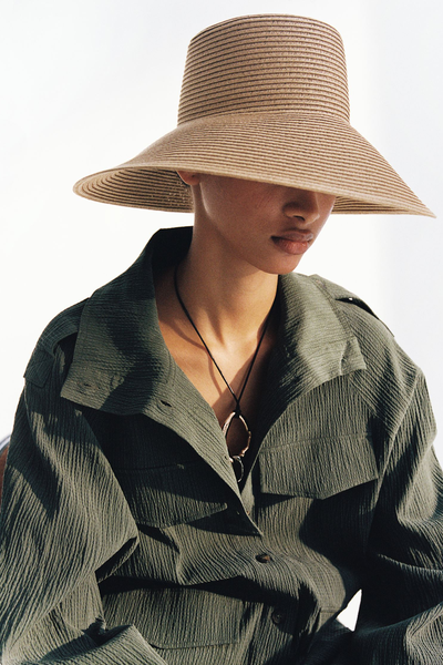 Sloping-Brim Straw Hat  from H&M