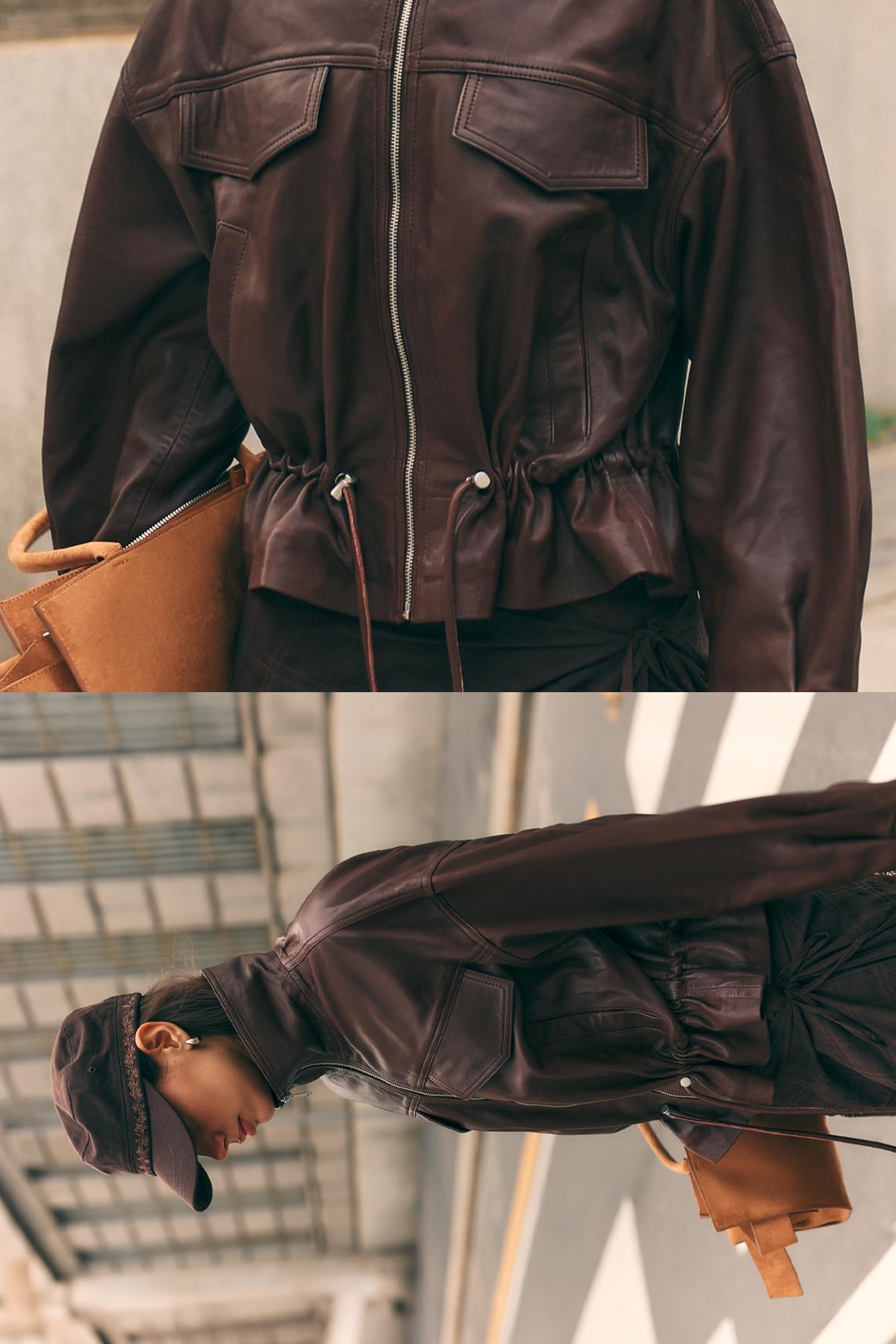 Leather Jacket With Pockets
