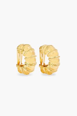 Gold Tone Clip Earrings from Kenneth Jay Lane 