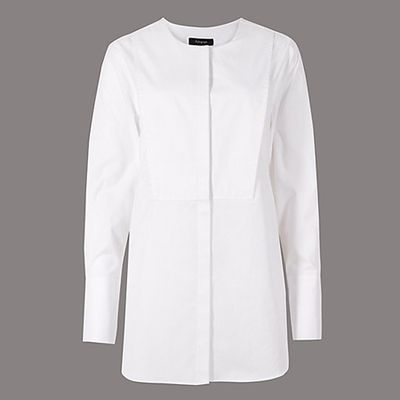 Pure Cotton Round Neck Long Sleeve Shirt 