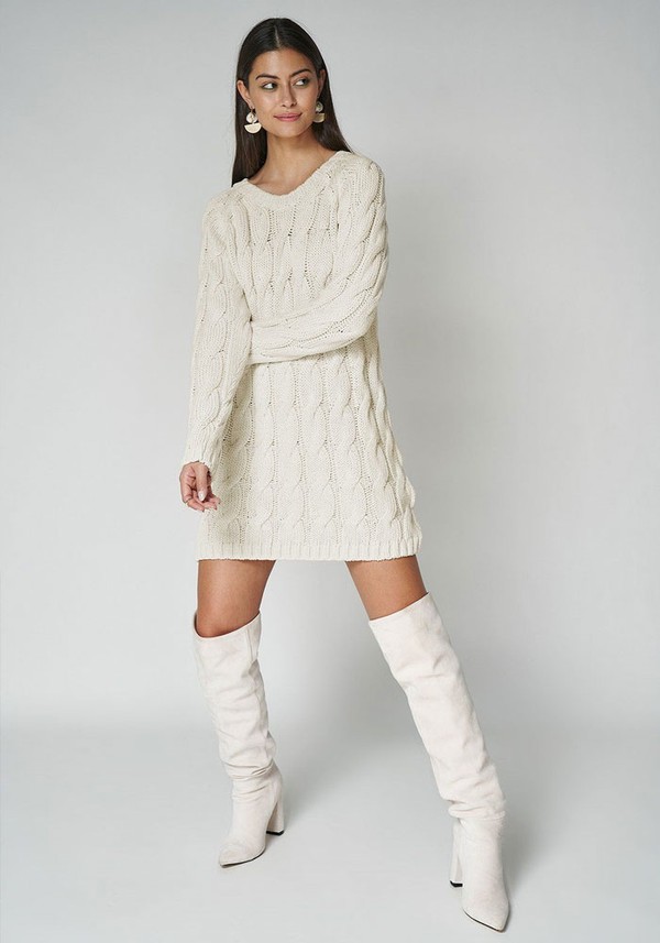 Cable Knit Mini Dress