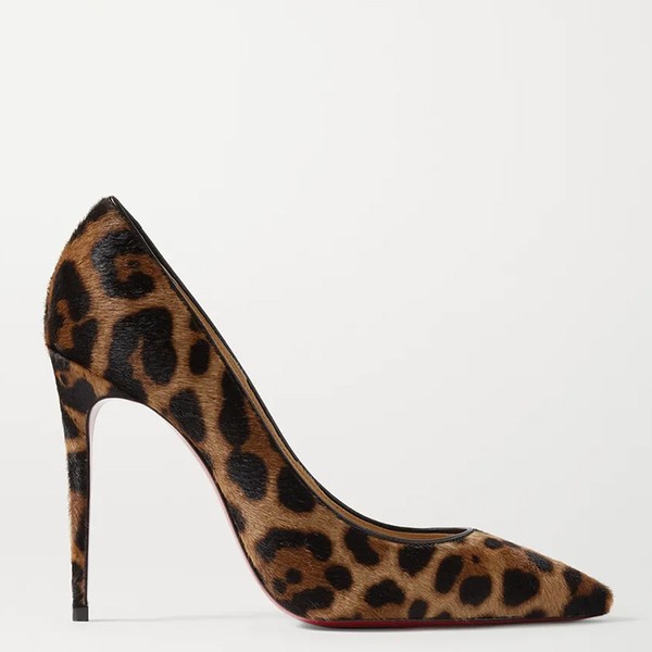 Kate 100 Leopard-Print Calf Hair Pumps from Christian Louboutin