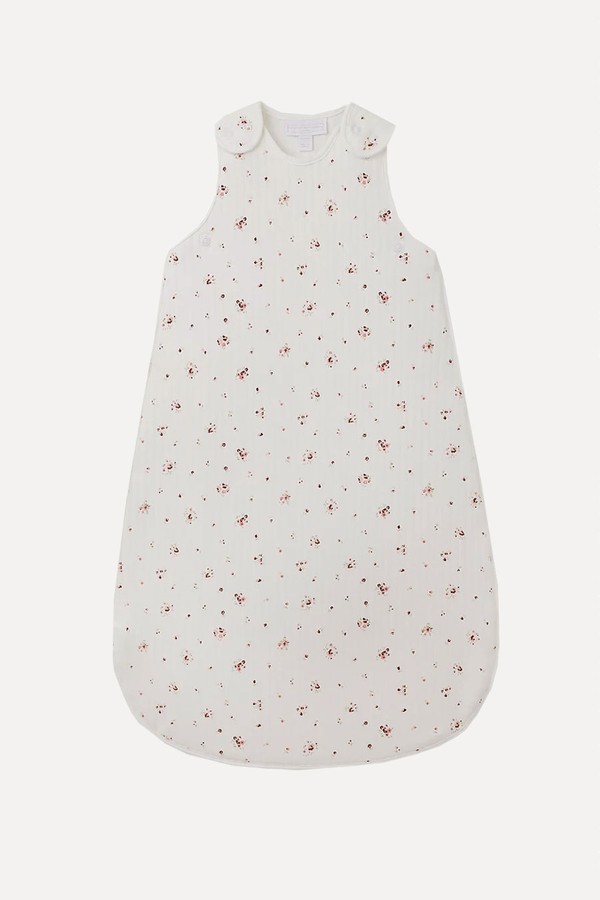 Organic Cotton Minnie Floral Quilted Sleeping Bag from The White Company