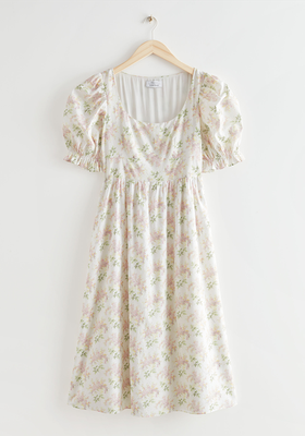 Floral Print Scoop Neck Midi Dress from & Other Stories