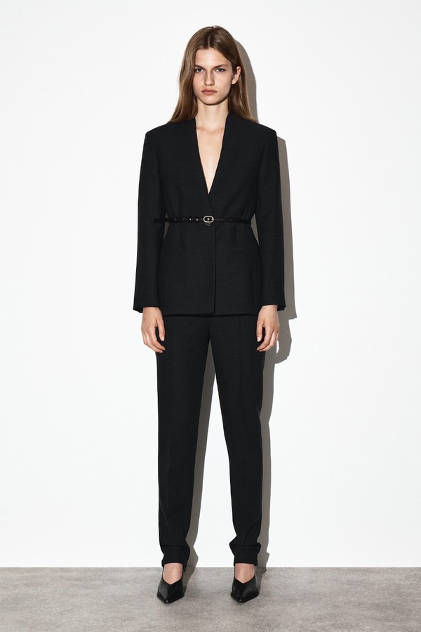 Waisted Collarless Blazer from COS