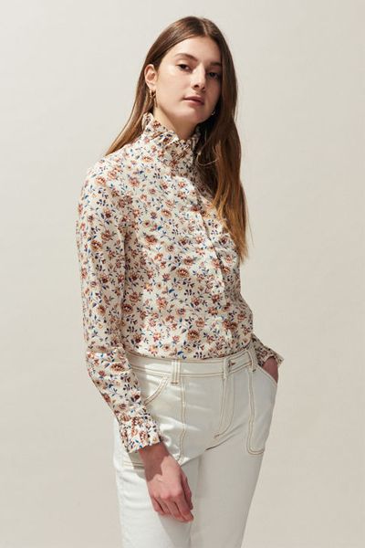 Victorian Collar Floral Print Shirt from Claudie Pierlot