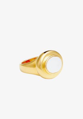 X Monikh Parveen 18kt Gold-Plated Pinky Ring from Daphine
