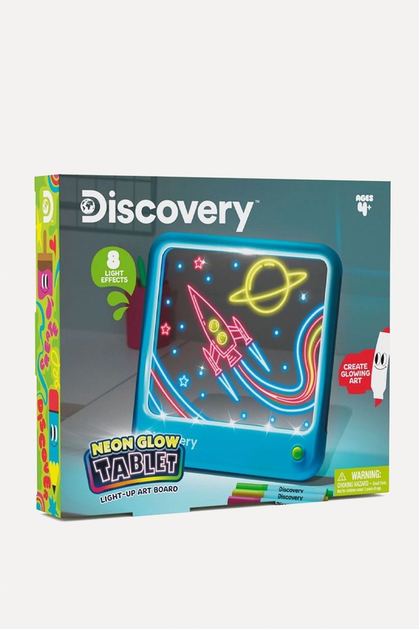 Neon LED Glow In The Dark Drawing Board from Discovery 