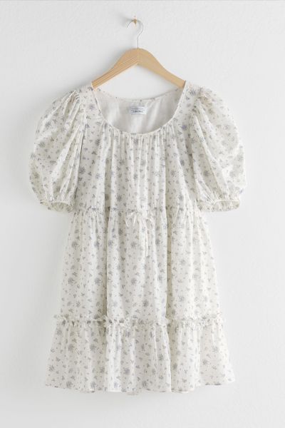 Cotton Puff Sleeve Mini Dress from & Other Stories