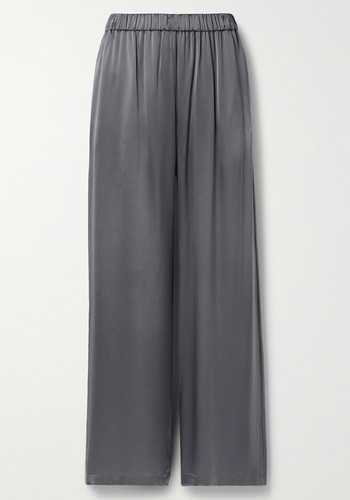 Silk Satin Wide-Leg Pants from Sablyn