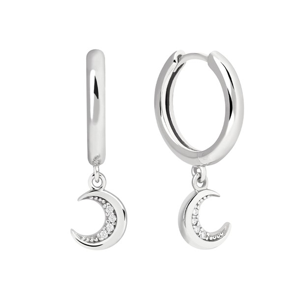 Crescent Moon Hoops 