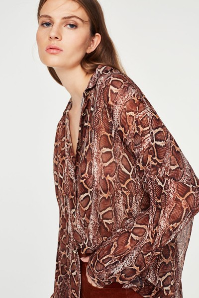 Snakeskin Print Shirt from Uterque