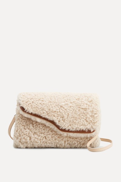 Corinaldo Vanilla Shearling Pouch Bag from ATP Atelier