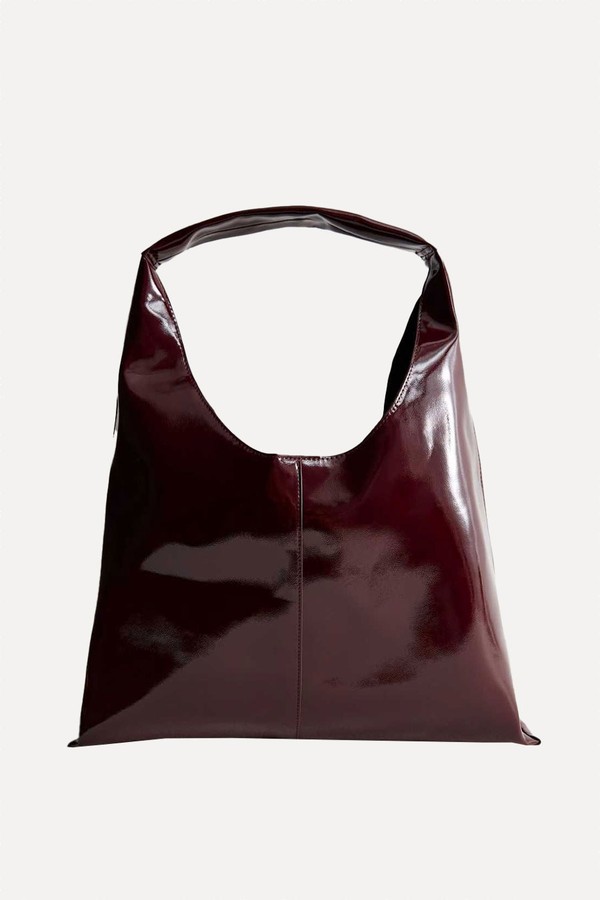Faux Patent Slouchy Bag from New Look