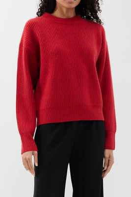 Cornwall Ribbed-Knit Cashmere Sweater from Arch4