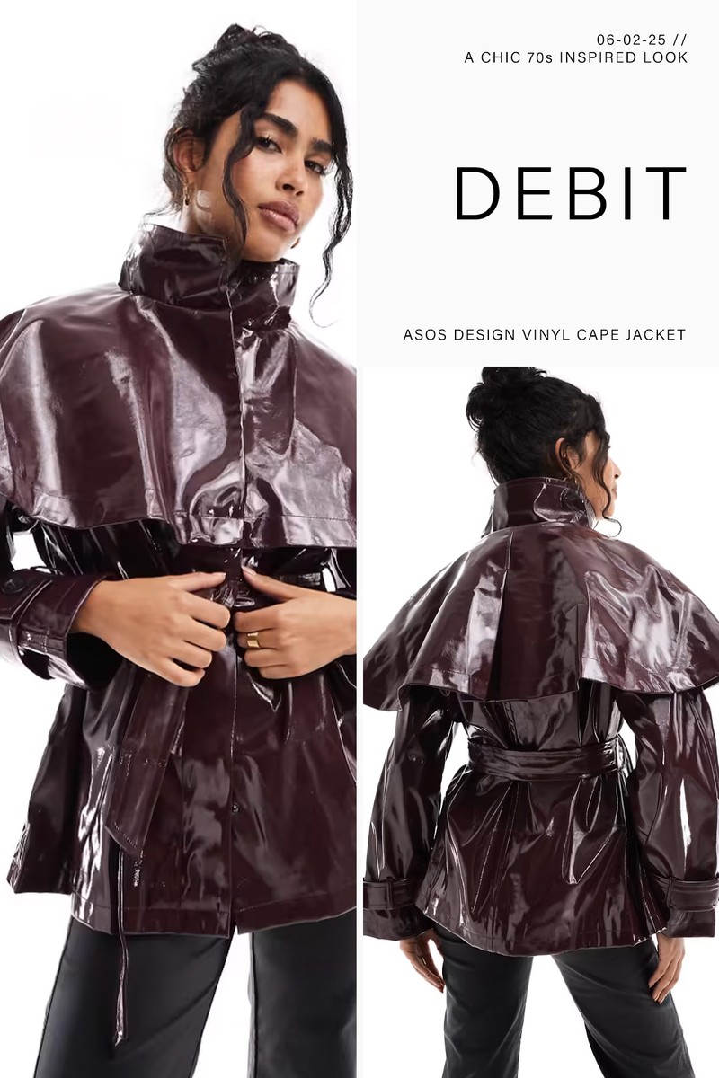 Vinyl Cape Jacket from ASOS DESIGN