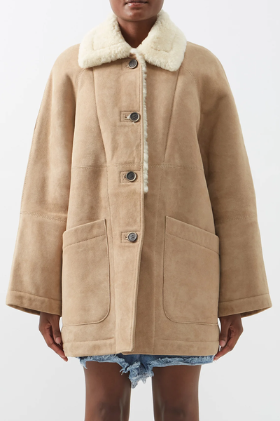 Shearling Car Coat from Raey