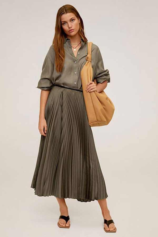 Pleated Midi Skirt from Mango