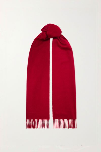 Fringed Cashmere Scarf from Johnstons Of Elgin