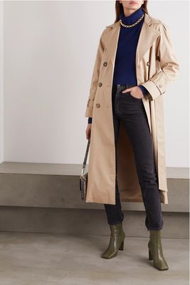 Holland Cotton Blend Twill Trench Coat from Reformation