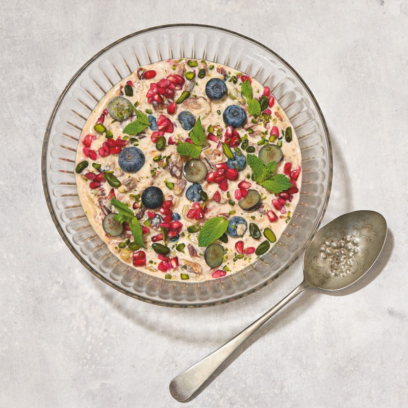 Bircher Muesli, Sour Cherries, Pistachios & Buttermilk