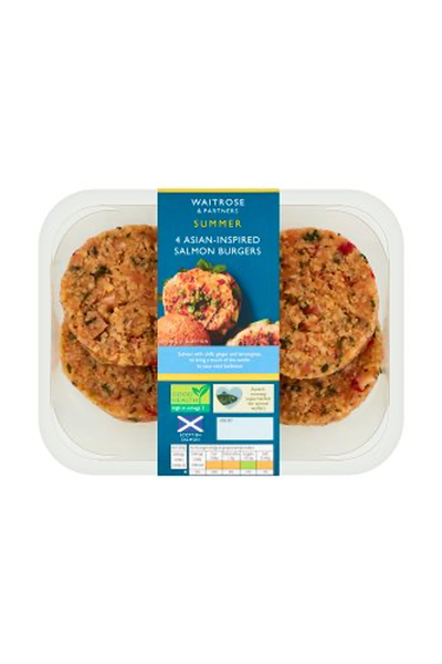 4 Salmon Burgers with Chilli, Ginger & Lemongrass from Waitrose 