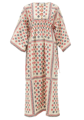 Floral Cotton-Blend Jacquard Kaftan Dress from Gucci