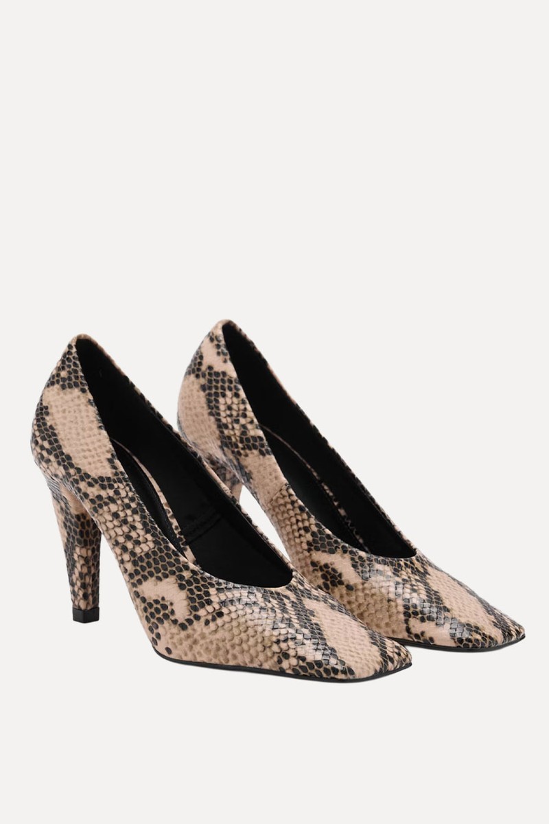 Animal-Print High Heeled Shoes from Mango