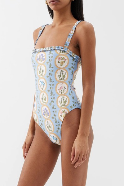 Limon Frilled Floral-Print Swimsuit, £238 | Agua by Agua Bendita