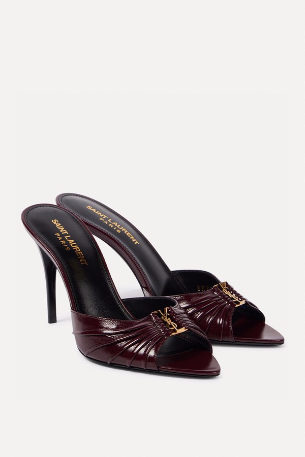 Babylone Cassandre Leather Mules from Saint Laurent