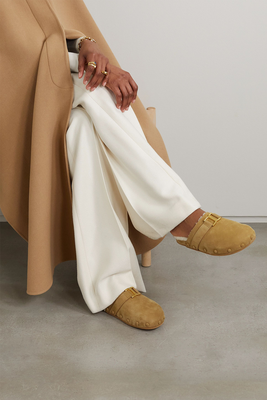 Marcie Embellished Shearling-Lined Nubuck Slippers, £830 | Chloé
