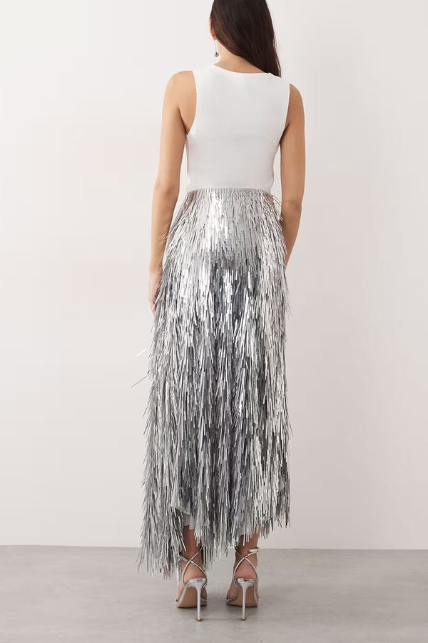 Shard Sequin Maxi Skirt from Arrange