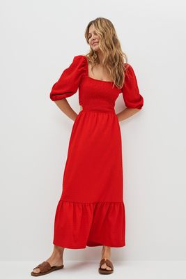Textured Jersey Cut Out Midi Dress from Next
