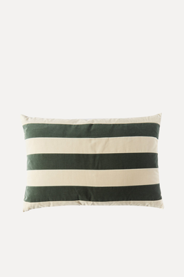 Zarah Striped Cotton-Velvet Cushion from Christina Lundsteen